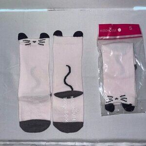 Cat Socks Newborn Socks Cat Face and Tail Knee High Pull On Socks Kid House